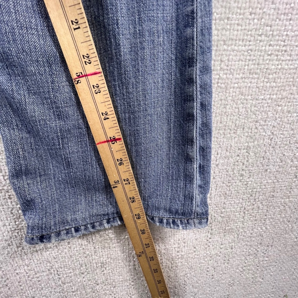 BKE Starlite Low Rise Bootcut Distressed‎ Jeans Medium Wash Blue Mens 30x31.5 - Picture 8 of 11